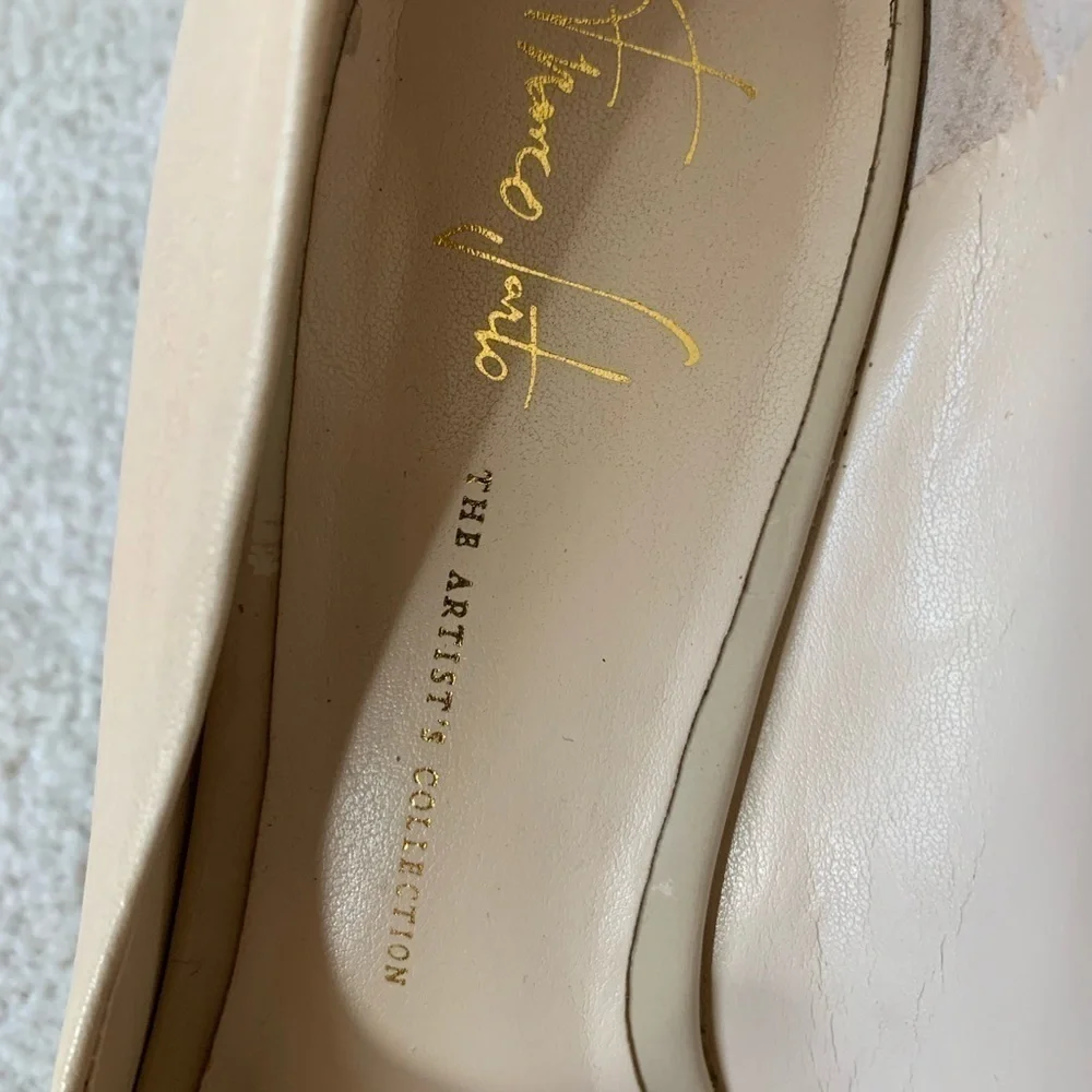 FRANCO SARTO bow peep toes wedges, the artist's collection, A-Hetty Cream 9.5